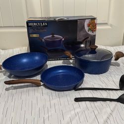 Hercules 6 PC Cookware Set Soft Touch Handle