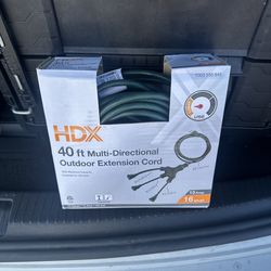 HDX 40ft extension cord 3 Outlets