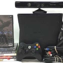 250GB Microsoft Xbox 360 S Console Bundle w/ 5 Video Games + Kinect


