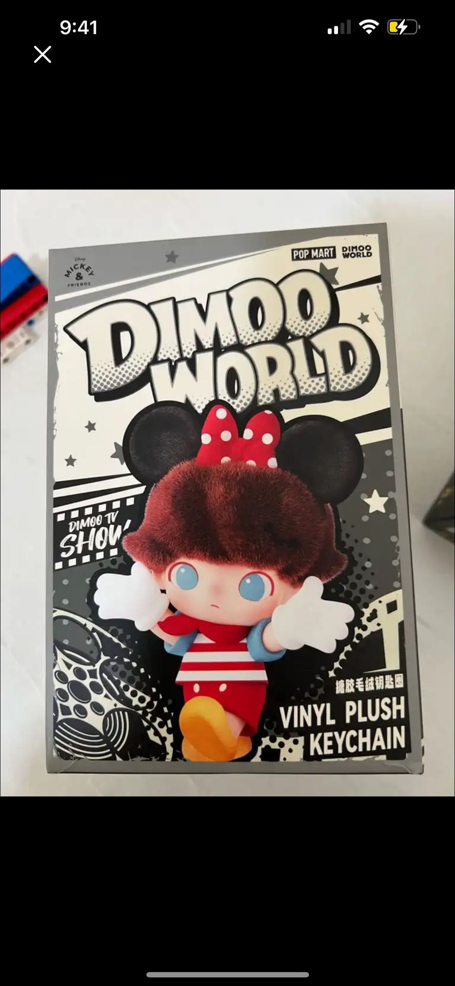 POPMART DIMOO WORLD × Disney Series Vinyl Plush Keyring Blind Box Figure NEW