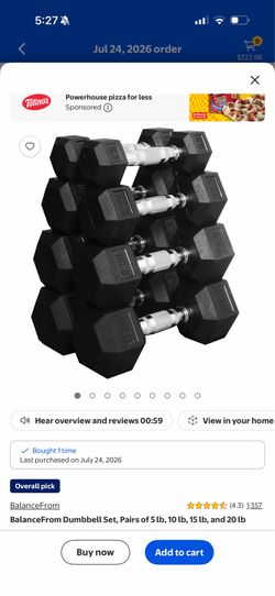 💪 Brand New BalanceFrom 100 LB Hex Dumbbell Set – Factory Sealed