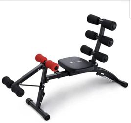 Ab Machine, Stomach Workout Equipment with Adjustable Length, Abdominal Workout Bench 