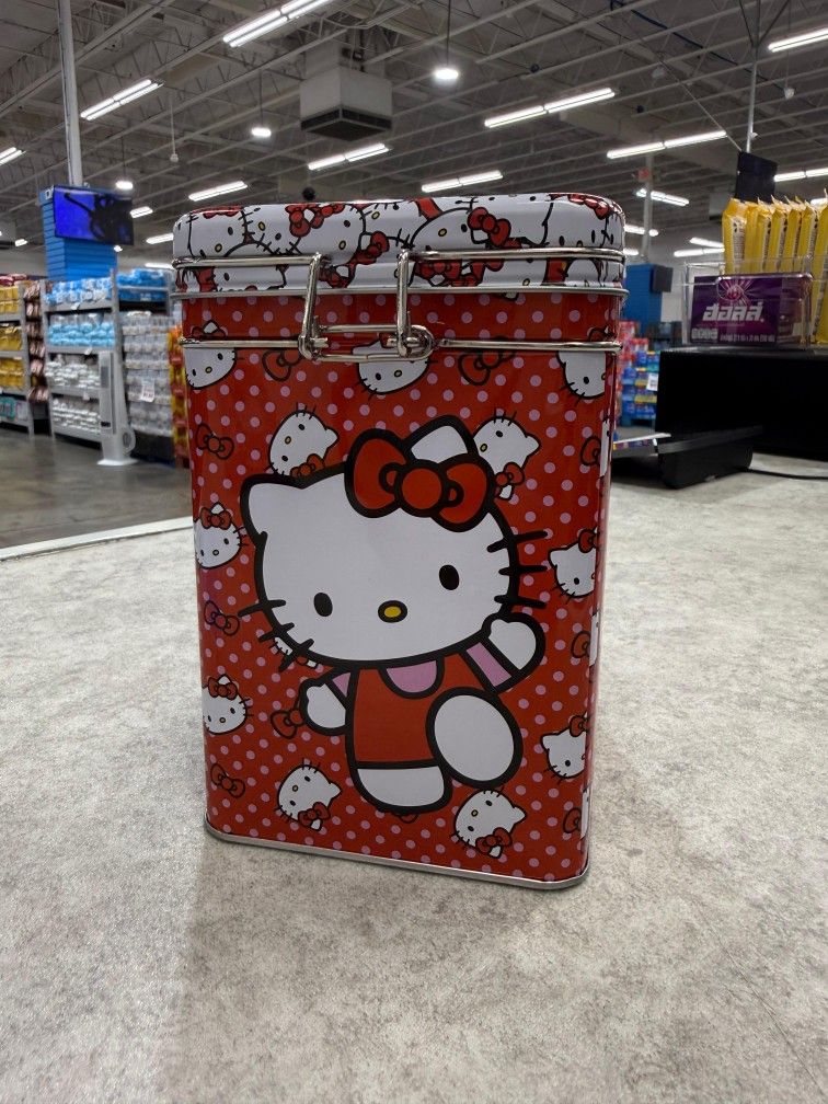 Hello Kitty Rectangular Lock Top Canister, Two different styles available!