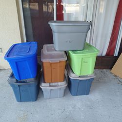 Storage Bins Containers With Lids Various Sizes Shapes