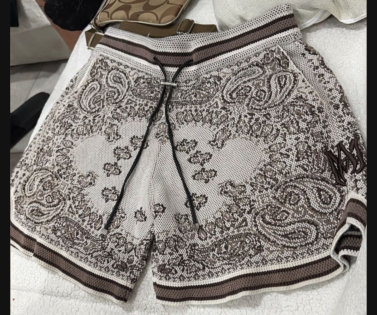 Amiri Crochet Bandana Shorts Small