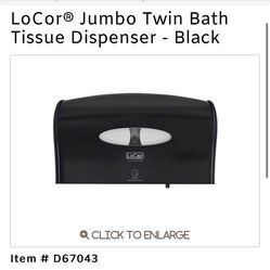 LoCor® Jumbo Twin Bath Tissue Dispenser - Black