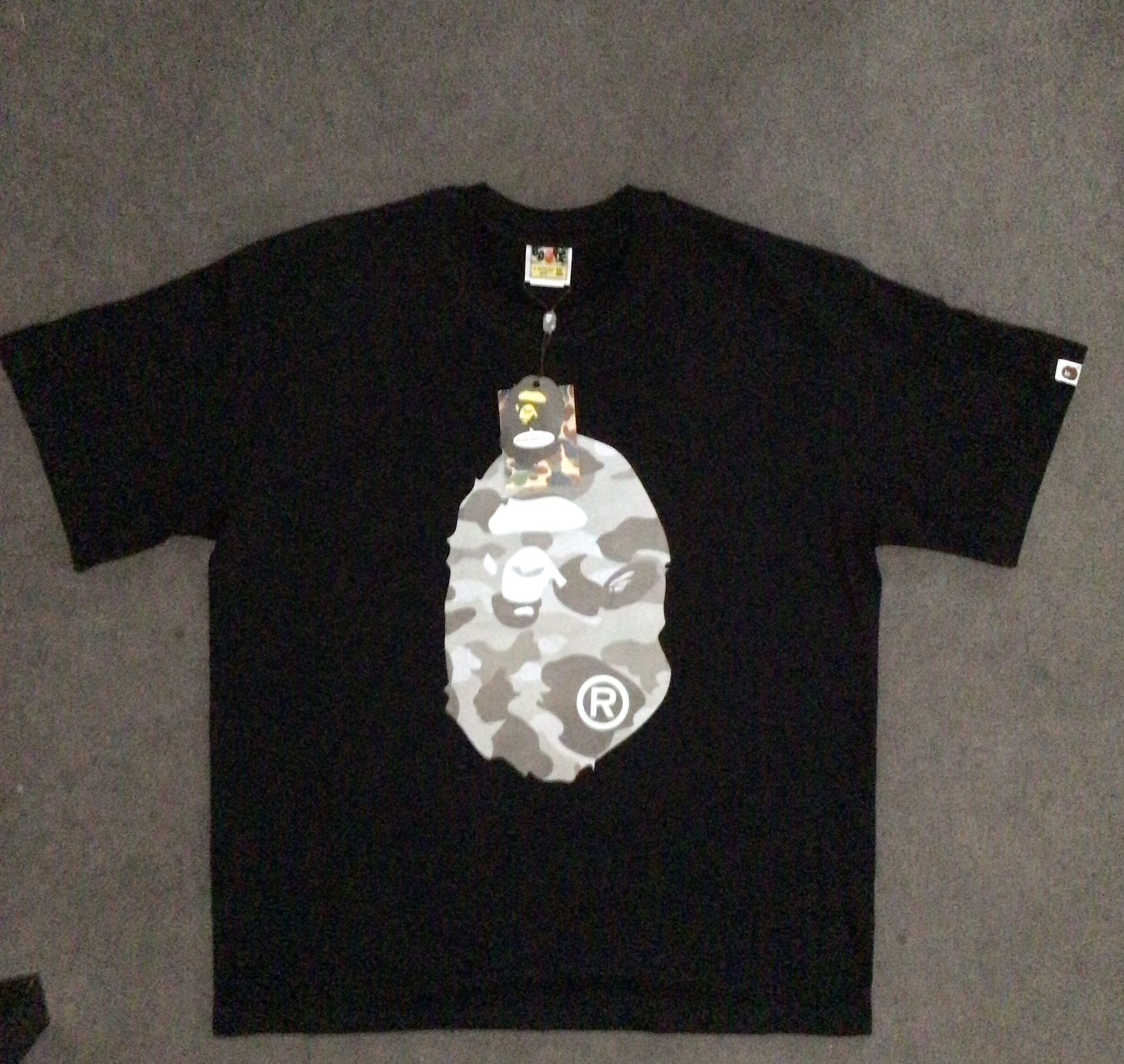 Bape Chrome Camo Hearts A Bathing Black Ape Tee Denim Amiri Jeans Tear Large L XXL