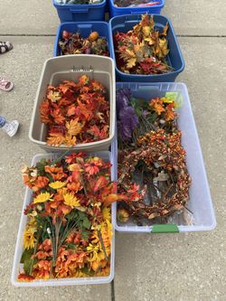 Bins of New Artificial Flowers