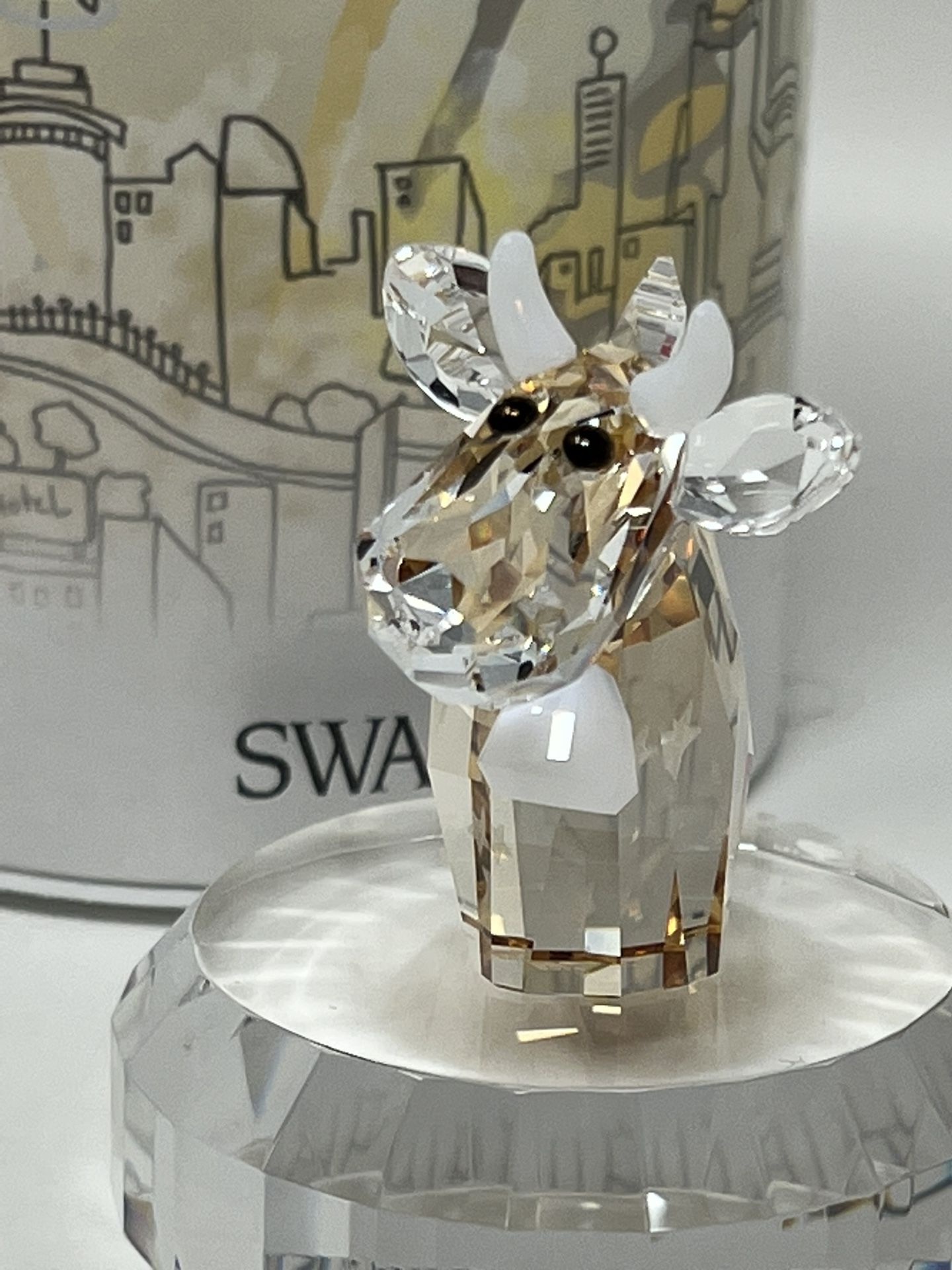 Swarovski Crystal Lovlots 2012 Angel Mo Cow LE Figurine - www