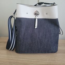 Kate Spade Marti Denim & Leather Bucket Crossbody