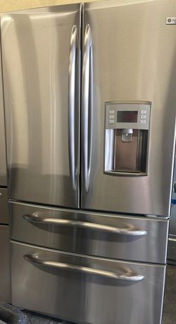 GE  4-Door Stainless Steel Refrigerator Fridge
