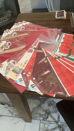 Christmas Drawstring Plastic Bags Lot