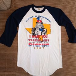 Vintage Willie Nelson Baseball Tshirt