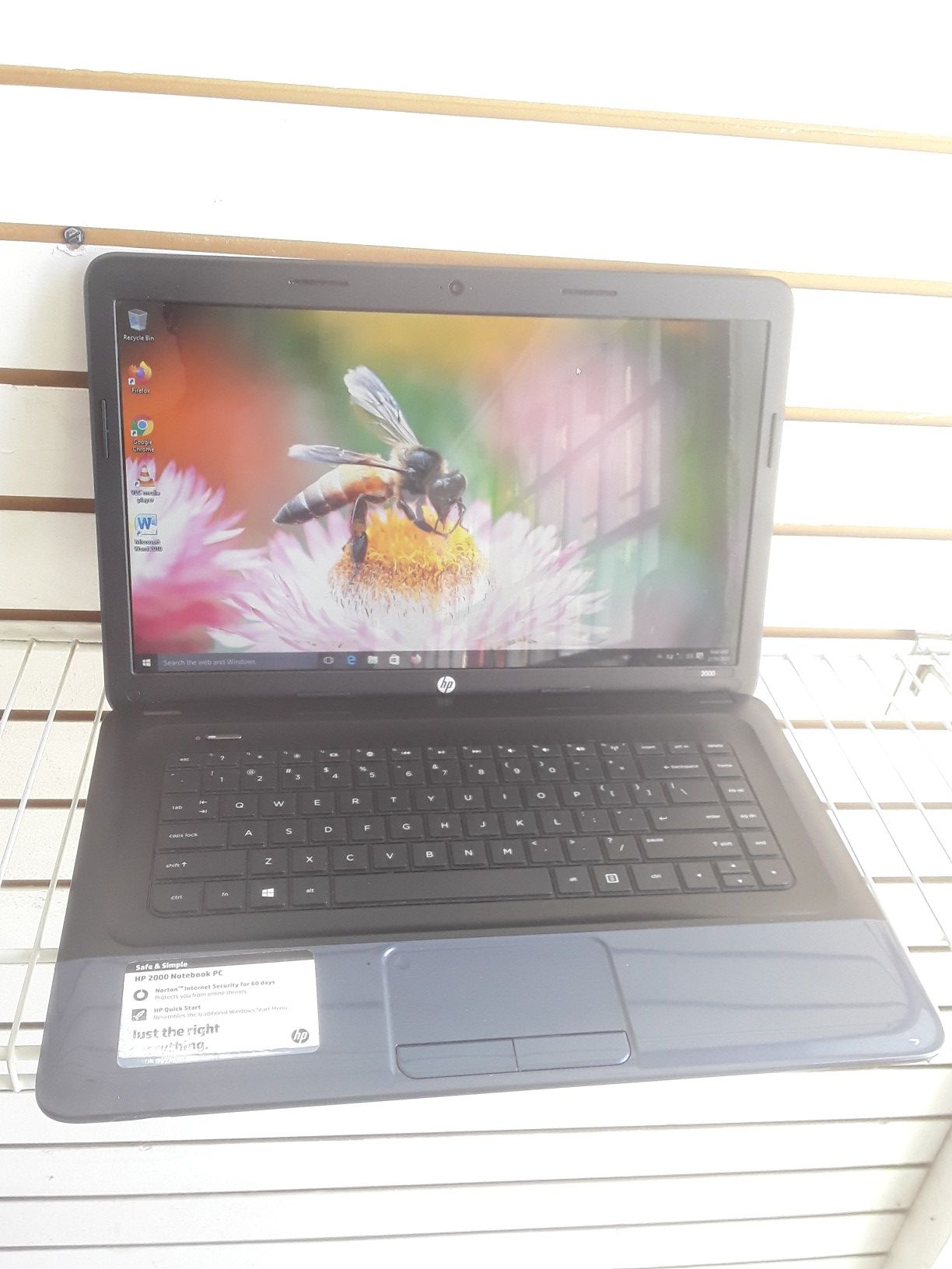 🌀Blue 15.6" Hp Laptop 4GB 250GB Windows 10 Freshly installed