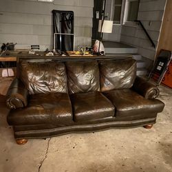 Very Dope Brown Leather Couch