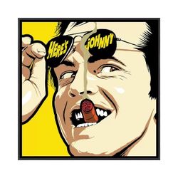 The Shining "Here's Johnny" Pop Art 26"x26" Framed Canvas Print