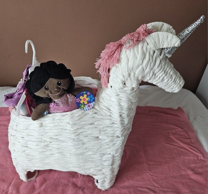 Stuffed Unicorn Basket