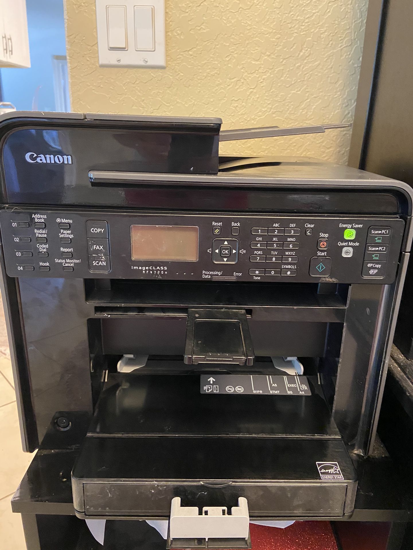 Canon Copy Fax Scan laser printer Blk & Wht w/ cd & manual
