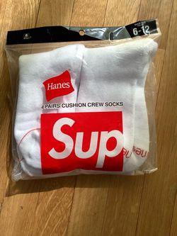 White supreme socks