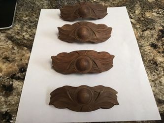 4 wooden dresser drawer handles
