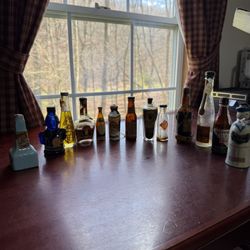 Collection of vintage miniature liquor bottles