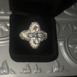 18 k Gold Plated Clover Ring 