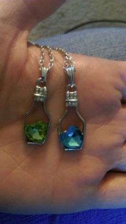 Love in a bottle necklaces