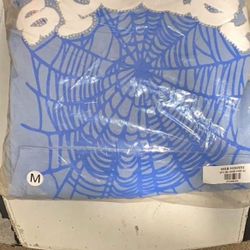 Sp5der Web Hoodie Sky Blue - Men's Size Medium