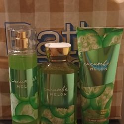 Cucumber Melon Bath And Body Works Set