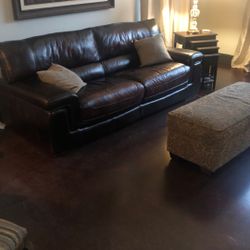 Leather Sofa And Loveseat With Ottoman Bassett