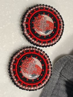 Beaded ceremony earrings