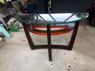 Entryway table glass top $30