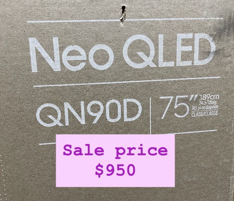SAMSUNG 75-Inch Class Neo QLED 4K QN90D Series Quantum HDR+, Dolby Atmos, Object Tracking Sound+, Anti-Glare, Gaming Hub, Q-Symphony, Smart TV with Al