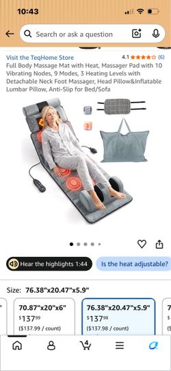 “10” Point Full body and feet massage 10 point area