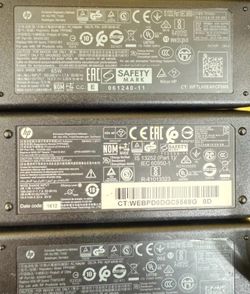 Lot of 10x Genuine HP 65W 4.5mm Blue Tip Adapter Charger 19V 3.33A with Cables