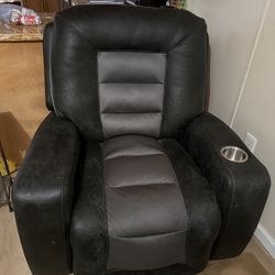Dark gray recliner