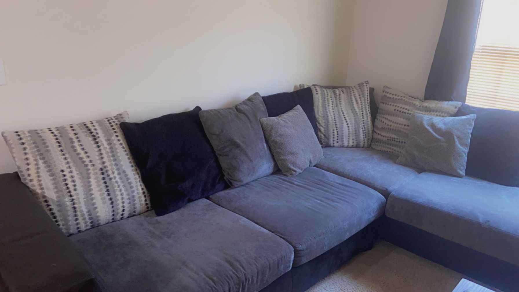 Gray and Black Sectional *Pick Up Only*