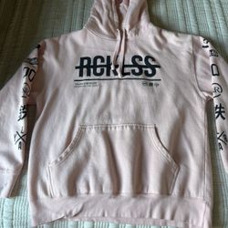 Young & Reckless Pink Sweater Hoodie Size Large