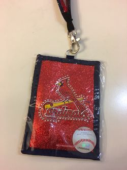 St. Louis Cardinals beaded ID wallet lanyard