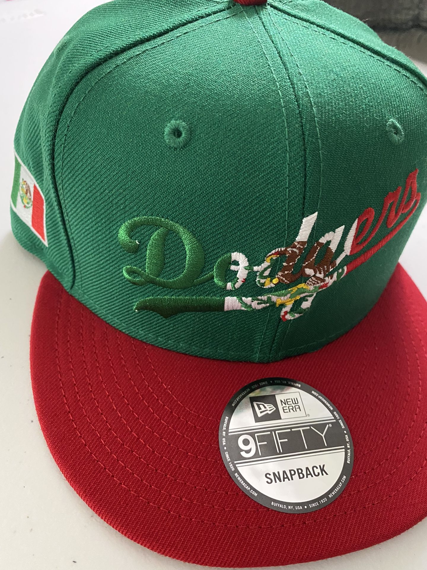 New Era 9fifty LA Dodgers Snapback W/Mexico Flag Patch (Red&Green)