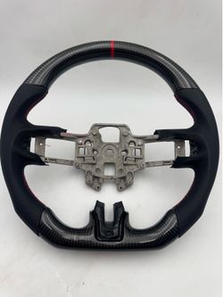 Carbon Fiber D-Shaped Steering Wheel for 2018-2023 Mustang GT EcoBoost