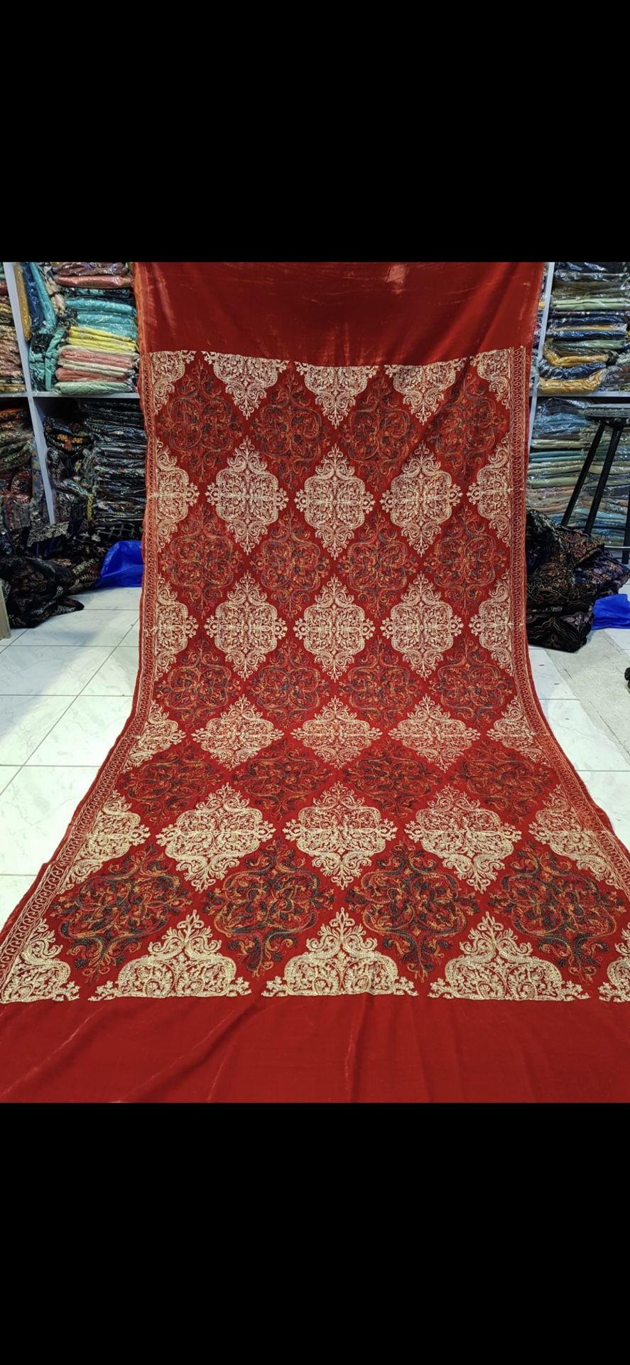 Velvet Shawl Embroidery Handmade Pakistani Bollywood Indian Clothes Winter Fall Clothes