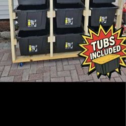  Display  Tubs Included All New Yellow Tops With Wheels