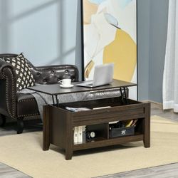 HOMCOM Lift Top Coffee Table