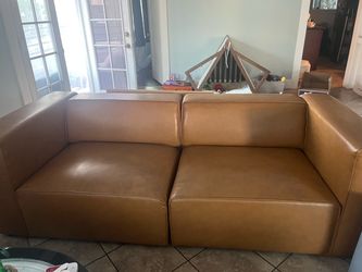 Vegan leather couch