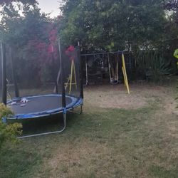 Trampoline And Swing 
