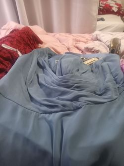Blue Chiffon Formal Dress