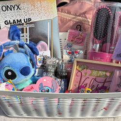 Stitch valentine basket