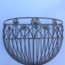 Wrought Iron Wall Plant Or Letter Holder