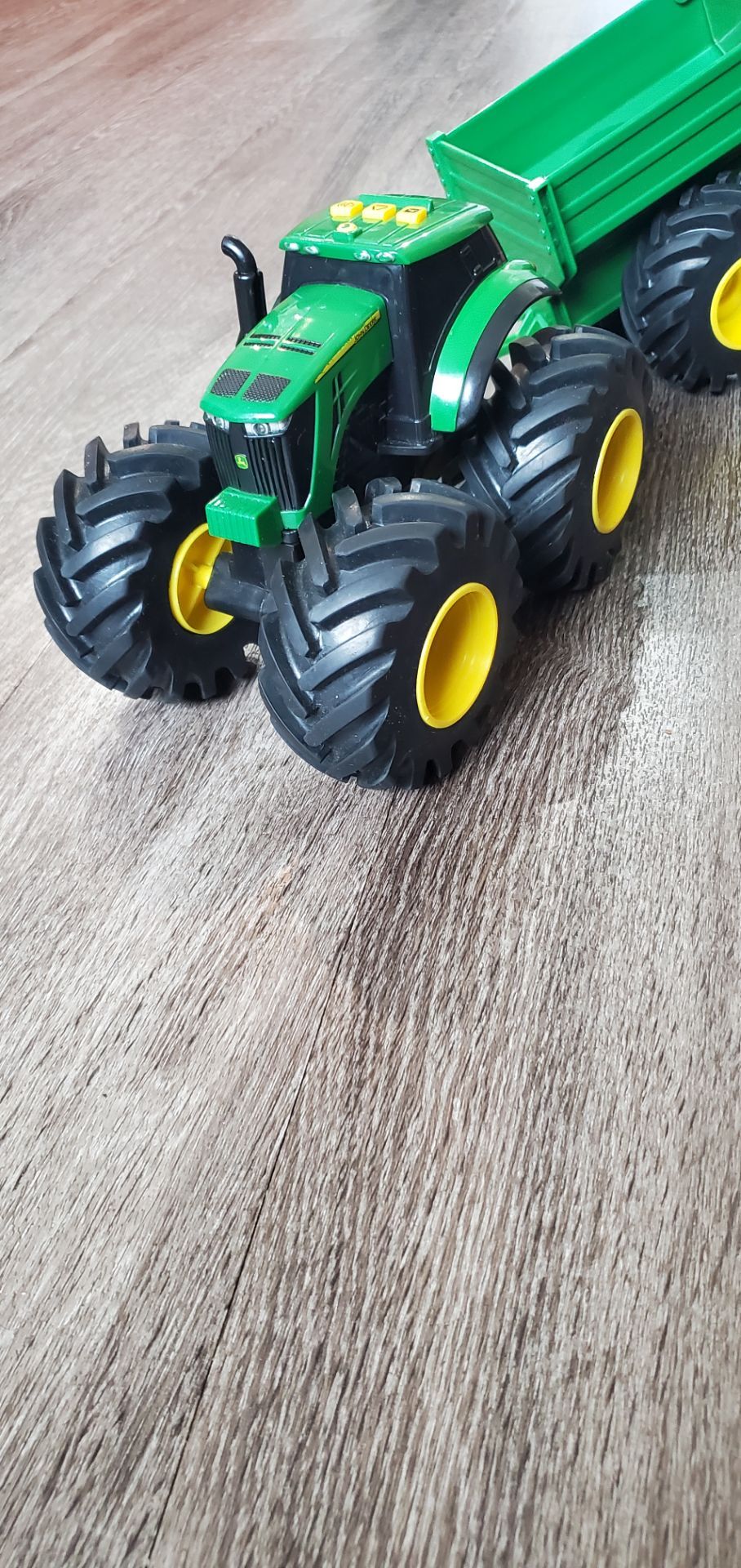 Tomy John Deere Kids Monster Treads Tractor Toy with Wagon